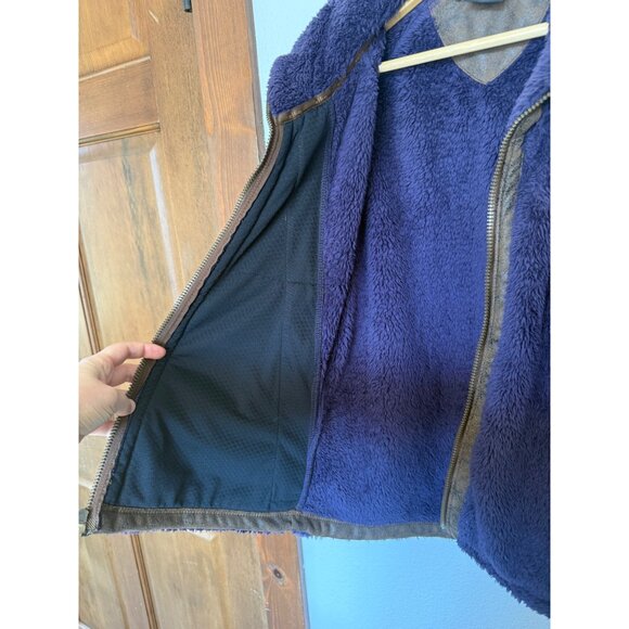 Kuhl Women's Flight Jacket Sherpa Fleece Hooded Zip Up Purple Size Small - Picture 4 of 7